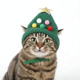 PAWSHINE – Pluche kerstmuts met elegante gouden rand voor huisdieren