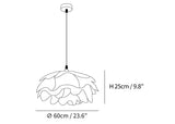 Bloemvormige Witte Hanglamp – Elegante LED Plafondlamp met Verstelbare Hoogte