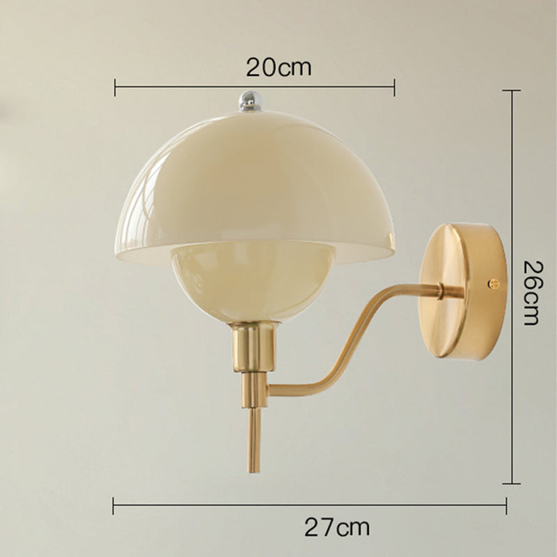 Crème Paddenstoel Hal Wandlamp – Een Vleugje Natuur geïnspireerde Elegantie