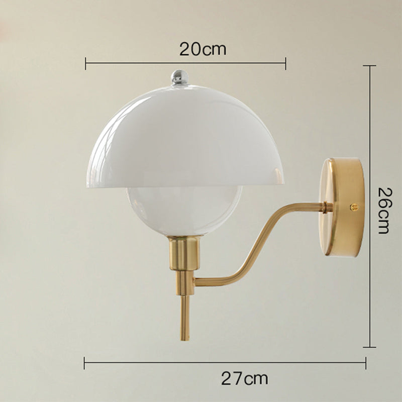Crème Paddenstoel Hal Wandlamp – Een Vleugje Natuur geïnspireerde Elegantie