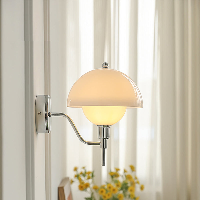 Crème Paddenstoel Hal Wandlamp – Een Vleugje Natuur geïnspireerde Elegantie