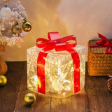 GLOWCRATE – Verlichte kerstcadeaubox met 100 LED-lampen voor feestelijke decoratie