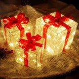 GLOWCRATE – Verlichte kerstcadeaubox met 100 LED-lampen voor feestelijke decoratie