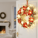 BELLORA – Klassieke LED-kerstkrans met bellen en gouden glans