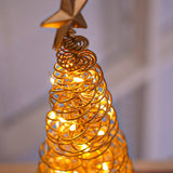 SPIRABRIGHT – LED Kerstboom met Spiraldesign en Steraccent (33 cm)