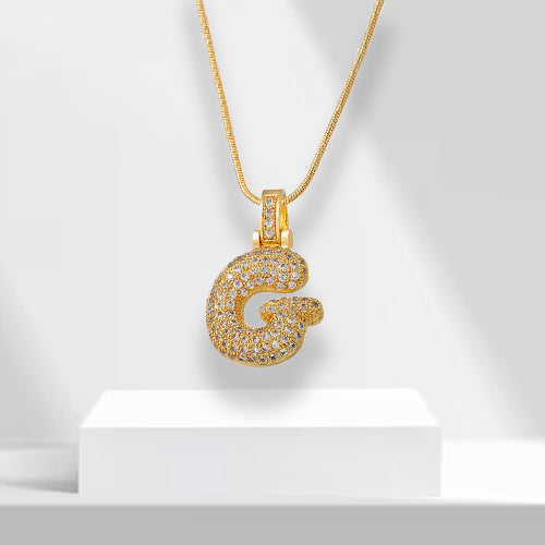 Bubble-letterketting met hanger - LuxeLette