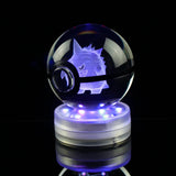 Kristallen Pokébal met LED-standaard – Interactief verzamel speelgoed