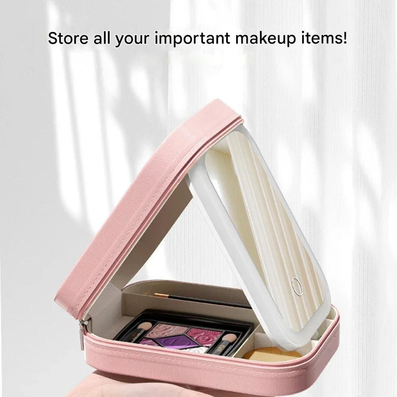 Compacte verlichte make-up organizer voor onderweg - Liora