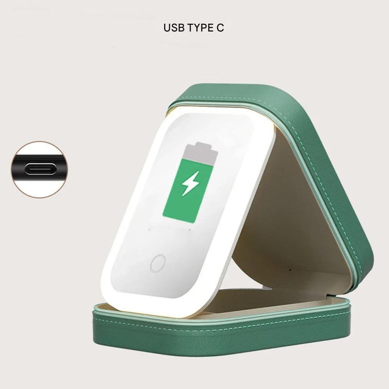Compacte verlichte make-up organizer voor onderweg - Liora