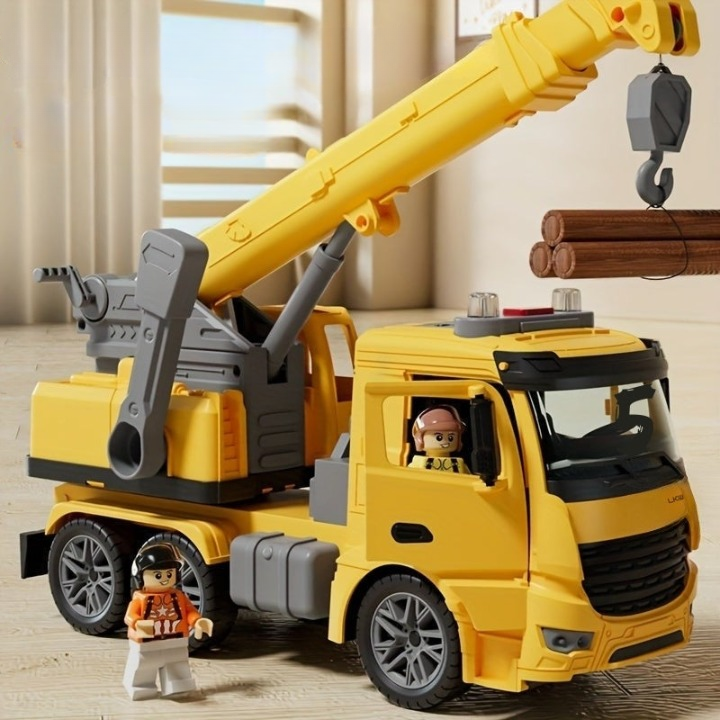 Kraanwagen Speelgoed met Licht & Geluid – Beweegbare Arm voor Bouwplaats Rollenspellen