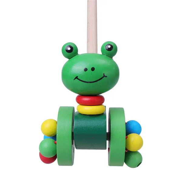Dino Pusher Speelwagen voor Baby's - Educatief Houten Speelgoed voor Kleintjes