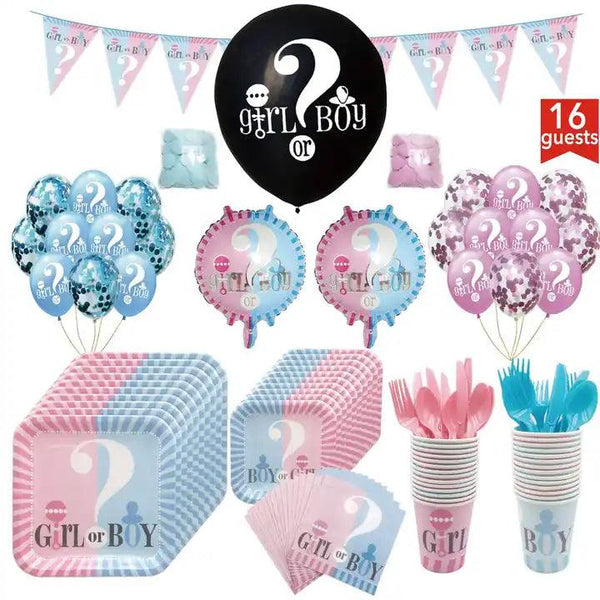 Vrolijke Gender Reveal Set - Voor een Feestelijke Aankondiging