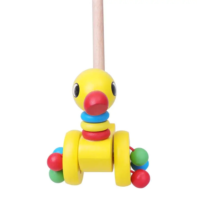 Dino Pusher Speelwagen voor Baby's - Educatief Houten Speelgoed voor Kleintjes