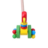 Dino Pusher Speelwagen voor Baby's - Educatief Houten Speelgoed voor Kleintjes