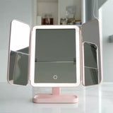 Horm LED Spiegel - Trifold Make-up Spiegel met driekleurige LED verlichting