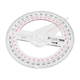 2x ronde gradenboog 360° met zwenkarm | Geometrisch meetgereedschap | Protractorset voor schoolgebruik