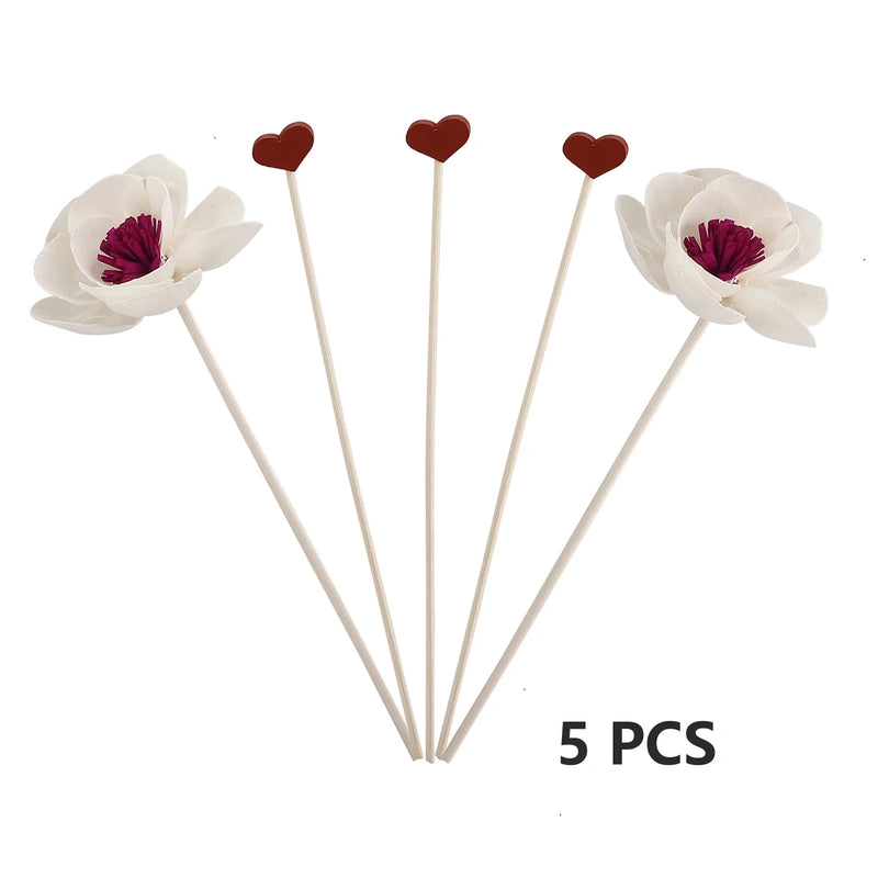 3x Bloemen Geurstokjes Rattan | Geur Diffuser Navulling | Vuurloze Aroma Decoratie Voor Thuis