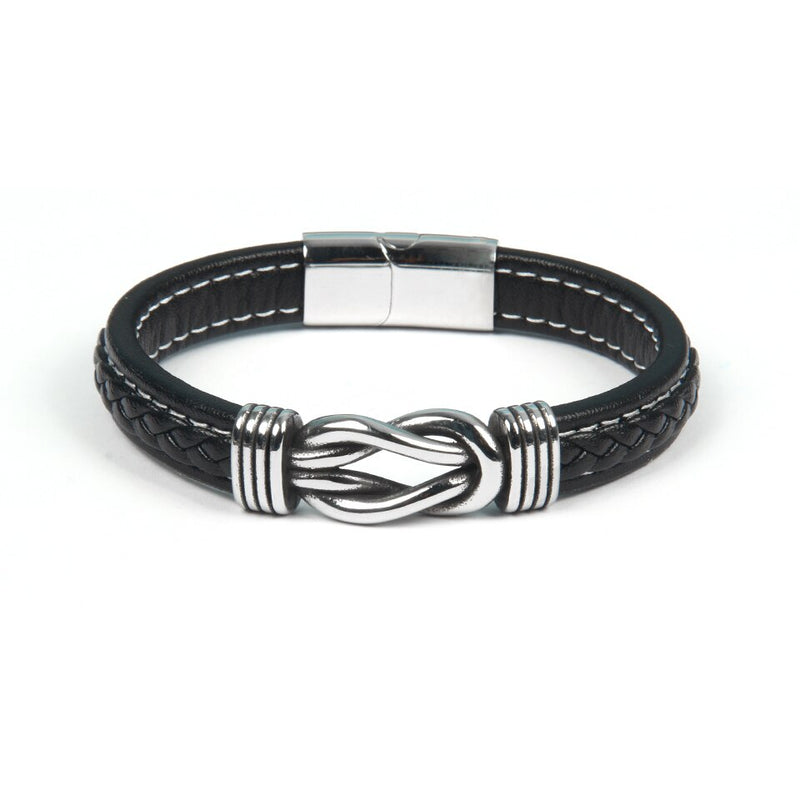 Infinity-Armband | Leer-Knoop-Armband