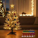 JOLLYBRIGHT – Vooraf gemaakte tafelkerstboom (60 cm) met compleet ornamentenpakket