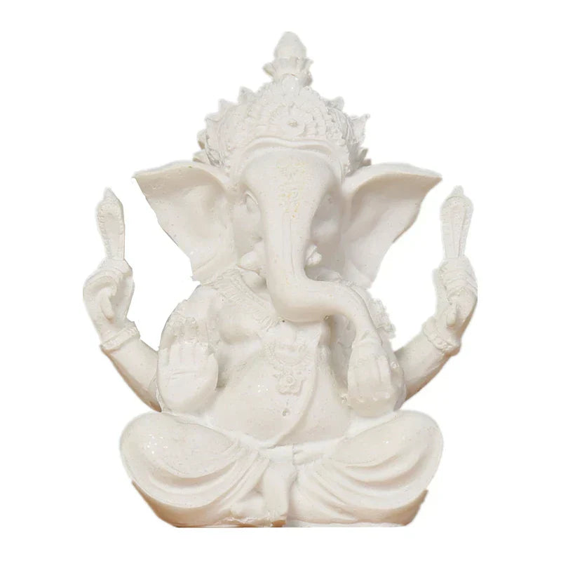 Heimdecoratie Natuur Zandsteen Indische Ganesha Beeld Religieuze Hindoe Olifantengod Standbeelden Fengshui Olifantenkop Boeddha
