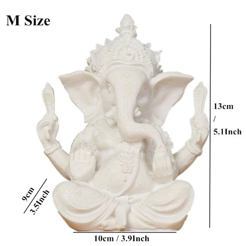Heimdecoratie Natuur Zandsteen Indische Ganesha Beeld Religieuze Hindoe Olifantengod Standbeelden Fengshui Olifantenkop Boeddha