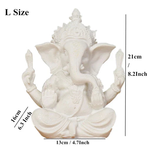 Heimdecoratie Natuur Zandsteen Indische Ganesha Beeld Religieuze Hindoe Olifantengod Standbeelden Fengshui Olifantenkop Boeddha