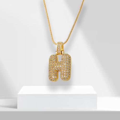 Bubble-letterketting met hanger - LuxeLette