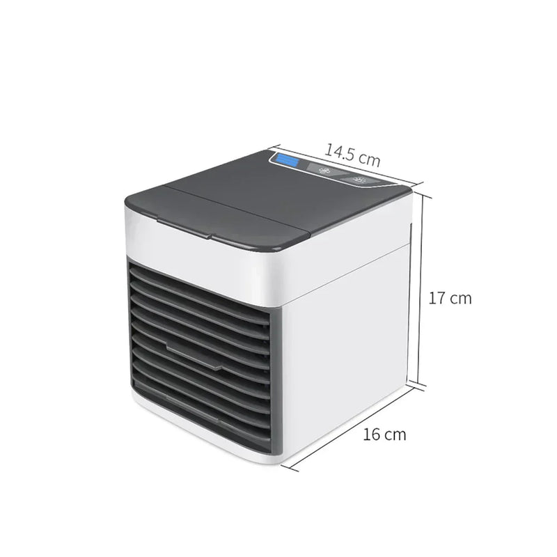 3-in-1 Luchtkoeler met Ventilator, Luchtbevochtiger en Luchtreiniger – Draagbaar, Stil & met LED-nachtlampje