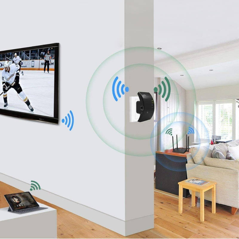 Draadloze WiFi Signaalversterker – Betrouwbare Internetuitbreiding voor Thuis en Kantoor