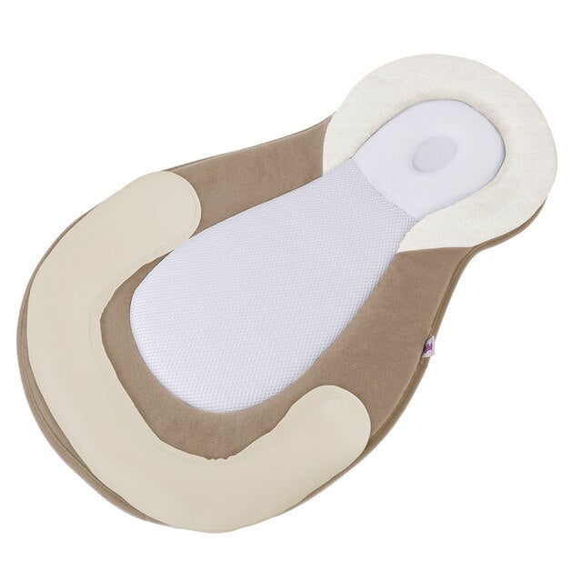 Ergonomisch draagbaar babybed met hoofdkussen tegen plat hoofd – Slaapcocon