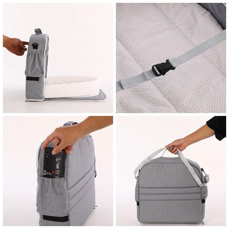 Vouwbaar & draagbaar babynest met muskietennet – Slaapinsel Cosina