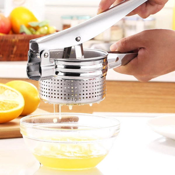 Aardappelstamper Ricer Keukenhulpmiddelen RVS Druk Modder Puree Groente Fruit Pers Maker Knoflookpers