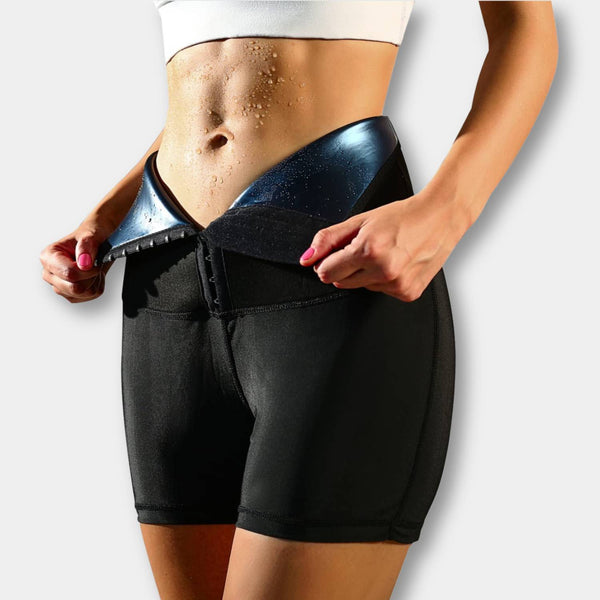 Hoge Taille Sauna-Zweetbroek met Taille-Trainer - SweatSculpt