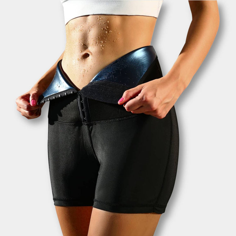 Hoge Taille Sauna-Zweetbroek met Taille-Trainer - SweatSculpt