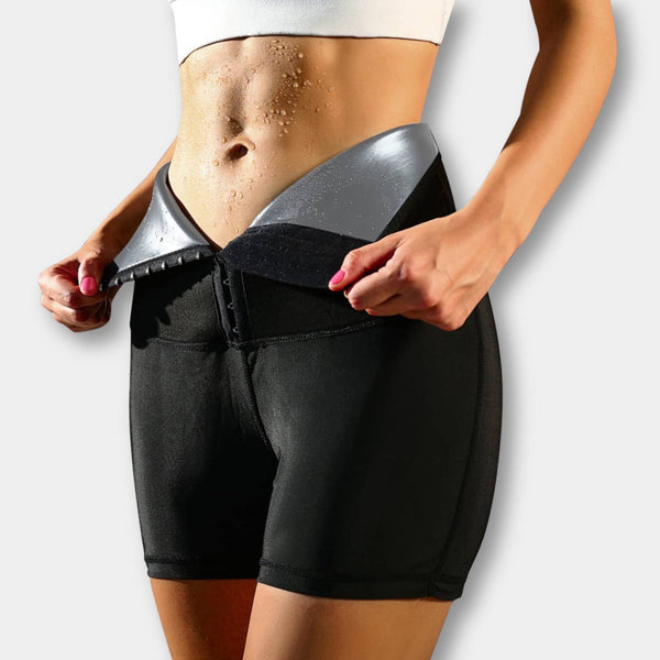 Hoge Taille Sauna-Zweetbroek met Taille-Trainer - SweatSculpt