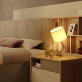 Flexibele Robot Bureau Lamp van Massief Hout – LumoBot