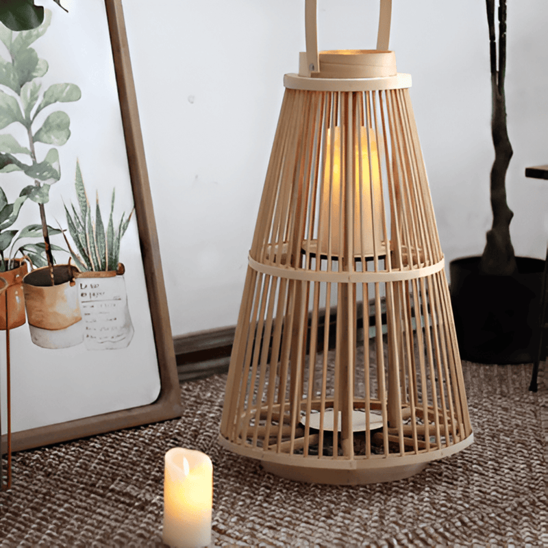 Boho Rattan Lantaarn – Handgemaakte Sfeerverlichting voor Buiten en Binnen
