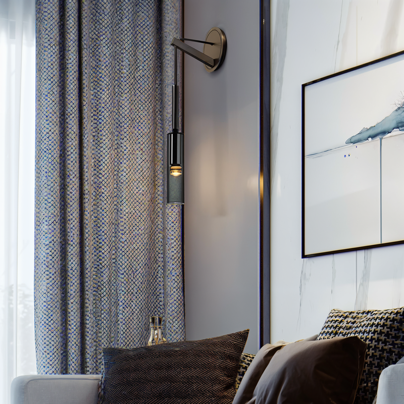 Minimale Wandlamp met Rookglas – Orvane