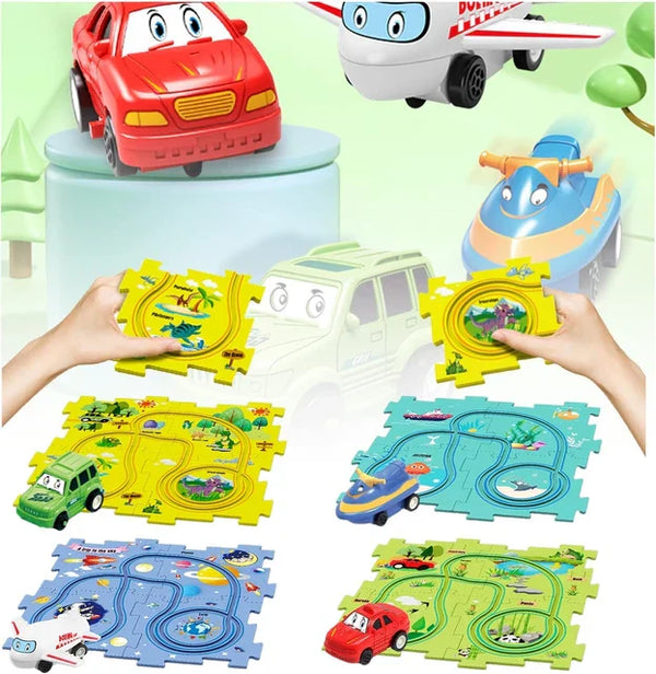 Puzzelracebaan Speelset - Eindeloos Bouw- en Rijplezier