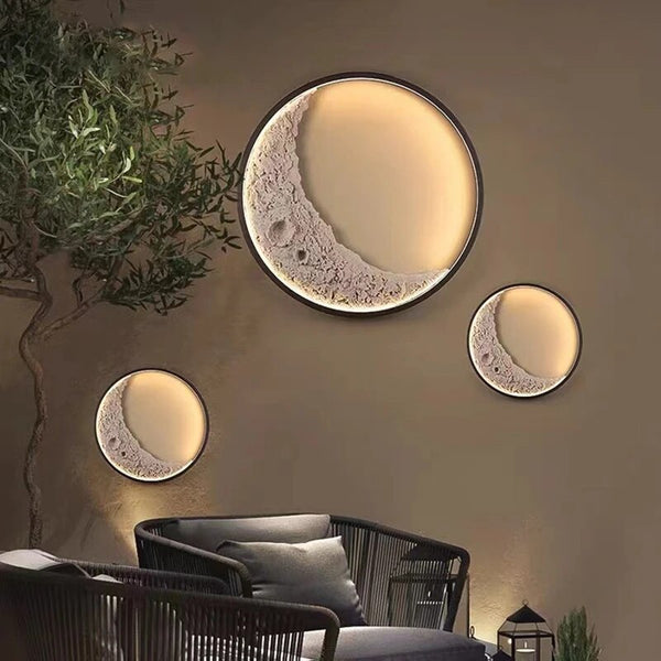 Buitenmaanlicht – Waterdichte LED Wandlamp met Maangeïnspireerd Ontwerp