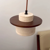 Travertin Hanglamp – Natuurlijke Steen Elegantie met Moderne Charme