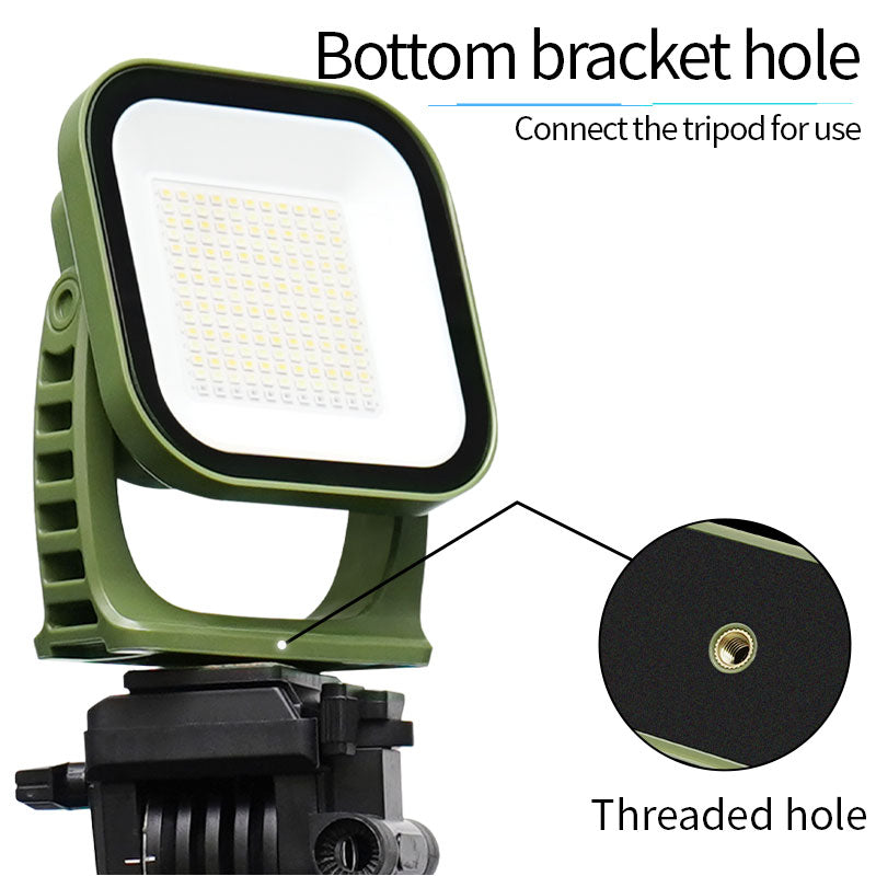 80W LED Zonne-oplaadbare Campinglamp met Magneet en Zoomfunctie