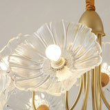 Bladvormige Frosted Glass Kroonluchter – Elegante Vintage-Inspiratie Plafondlamp