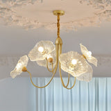 Bladvormige Frosted Glass Kroonluchter – Elegante Vintage-Inspiratie Plafondlamp