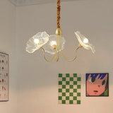 Bladvormige Frosted Glass Kroonluchter – Elegante Vintage-Inspiratie Plafondlamp