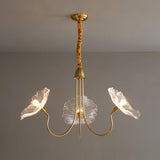 Bladvormige Frosted Glass Kroonluchter – Elegante Vintage-Inspiratie Plafondlamp