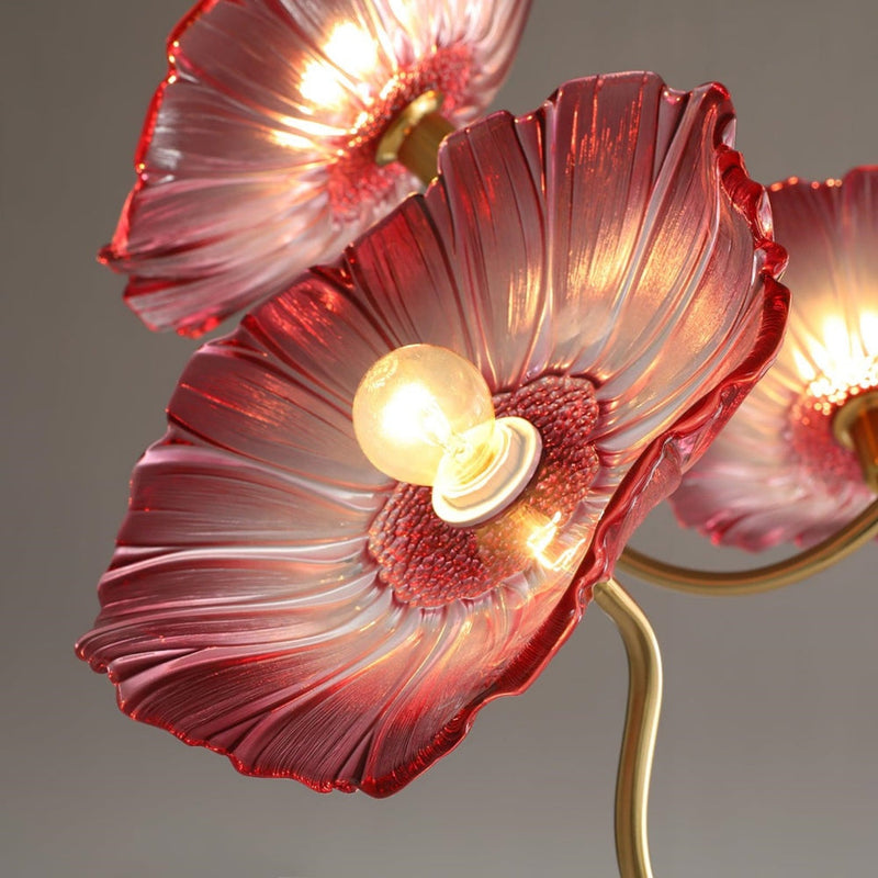 Bladvormige Frosted Glass Kroonluchter – Elegante Vintage-Inspiratie Plafondlamp