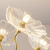 Bladvormige Frosted Glass Kroonluchter – Elegante Vintage-Inspiratie Plafondlamp