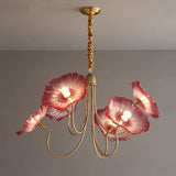 Bladvormige Frosted Glass Kroonluchter – Elegante Vintage-Inspiratie Plafondlamp