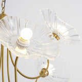 Bladvormige Frosted Glass Kroonluchter – Elegante Vintage-Inspiratie Plafondlamp